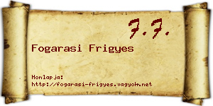 Fogarasi Frigyes névjegykártya